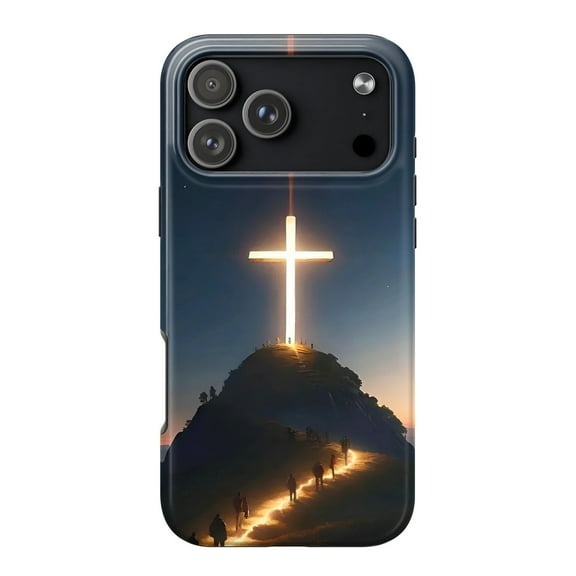 SSWD Double-Layer Glossy Phone Case For iPhone 14, Christian Jesus Pattern PBT+TPU Cases Shockproof Cover 1-PC
