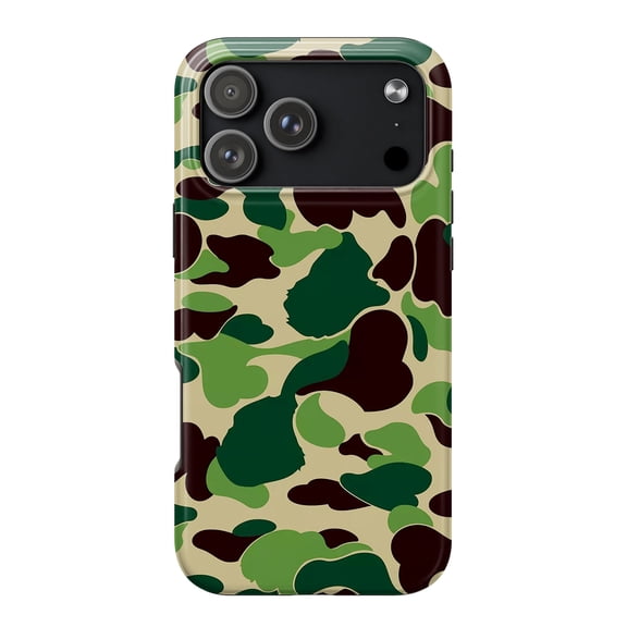SSWD Double-Layer Glossy Phone Case For iPhone 17 Pro, Camouflage Pattern PBT+TPU Cases Shockproof Cover 1-PC