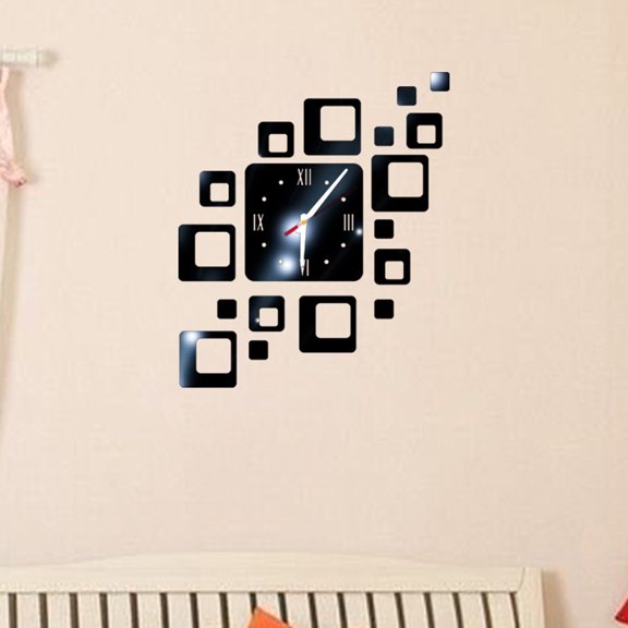 SSZMDLB under $5 1Pcs Mirror Wall Clock Sticker, DIY Wall Clock Sticker, Modern Acrylic Mirror Watch Decor for Living Room, Self Adhesive Clock for Bedroom Office, Peel and Stick Wall Decor for Home