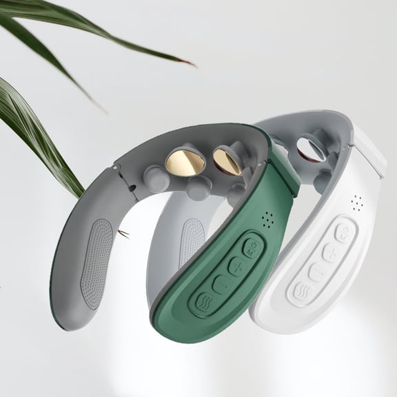 SSZMDLB under $5 1Pcs Neck and Shoulder Massager, Cervical Spine Massager, 5 Modes 2 Massage Heads Neck Shoulder Massager, 15 Gear 3 Gear Heating, Rechargeable Pain Relief, for Home Office Car