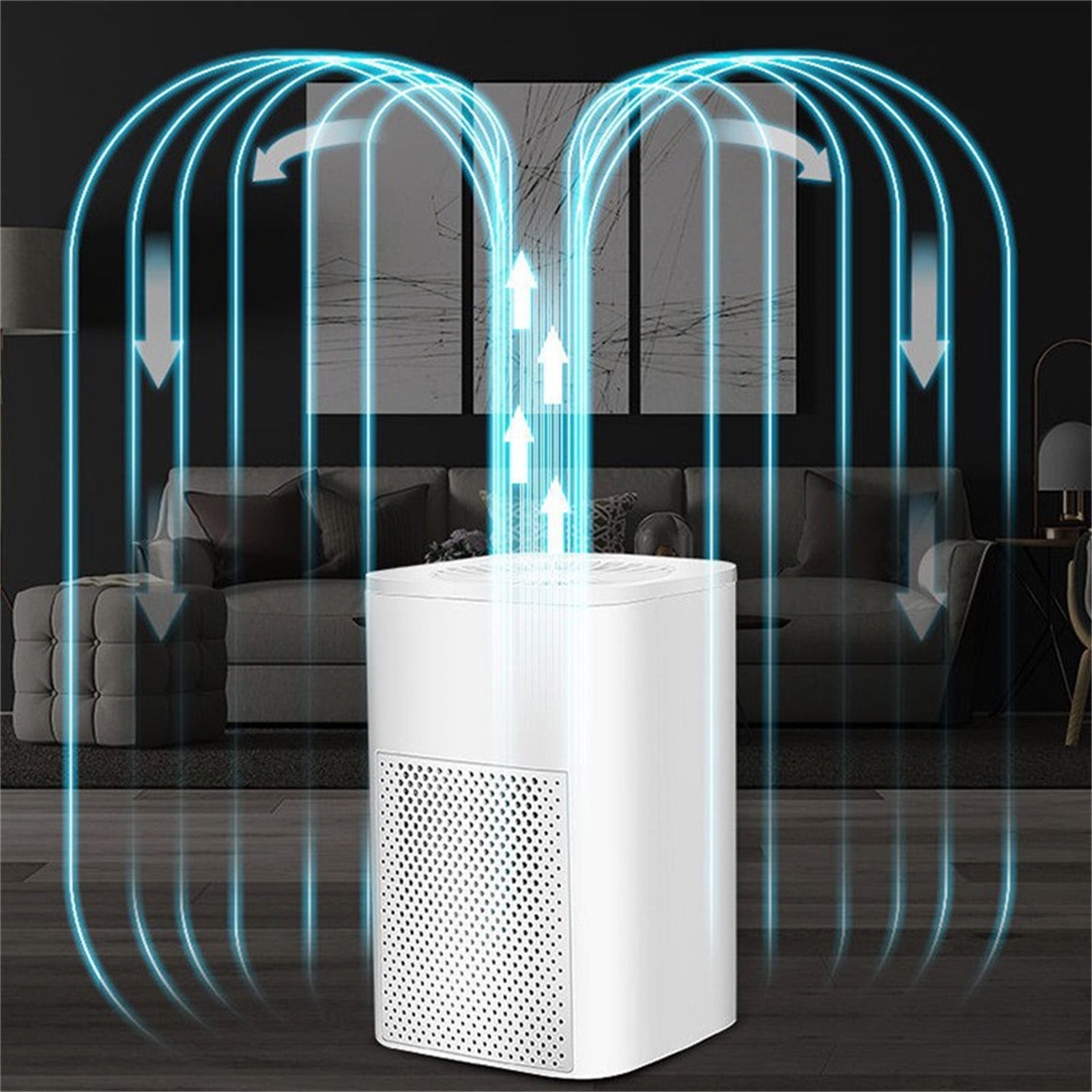 SSZMDLB under $5 2Pcs Car Purifier, Purifier, Portable Home Bedroom Car Use, LED Light Air Quality Monitor, Odor Eliminator for Pet Allergies Pollen, Filterless Negative Ion