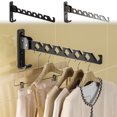 thumbnail image 1 of SSZMDLB under $5 2Pcs Drying Rack, Wall Mounted Clothes Drying Rack, Folding Laundry Drying Rack, Space Saving Balcony Storage Rack, Aluminum Alloy Foldable Rack, for Indoor Outdoor Use, 1 of 9