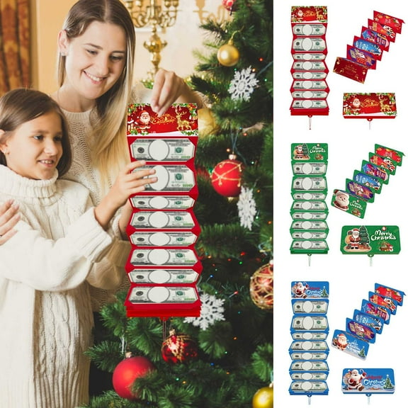 SSZMDLB under $5 3Pcs Christmas Red Envelope, Christmas Red Envelope, Surprise Party Money Box, 10 Card Slot Gift Storage, Holiday Present Container for Christmas Party Family Gathering