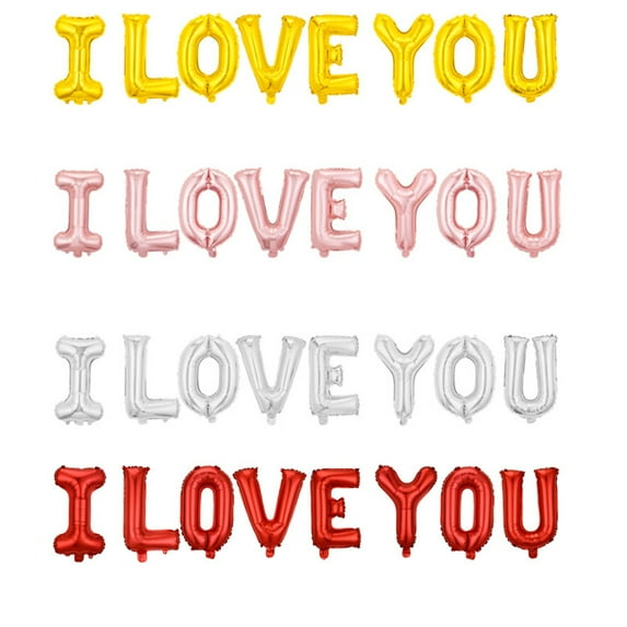 SSZMDLB under $5 3Pcs Foil Balloons, Letters Foil Balloons, Birthday Wedding Decorations, Anniversary Party Supplies, Valentine's Day Decor, Aluminum Film Balloon Sets
