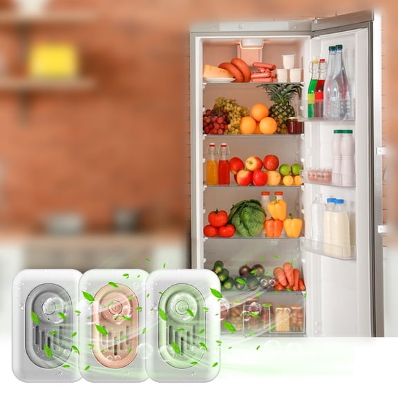 SSZMDLB under $5 3Pcs Purifier, Purifier, Mini USB Rechargeable Deodorizer for Refrigerator, Car, Pet Area, Wardrobe, Shoes, Reusable Odor Eliminator, Portable, Quiet Operation, for Home, Travel