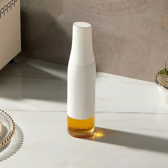 SSZMDLB under $5 Automatic Oil Dispenser, Leak Proof Glass Oil Bottle for Kitchen, Soy Vinegar Jug with Auto Opening, Drip Free Condiment Bottle for Counter