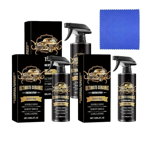 SSZMDLB under $5 Automotive Coating Kit, Paint Sealant Spray, Waxing Brightening Formula with Microfiber Cloth, Waterproof, Gloss Enhancement, Dirt Protection, Quick Detail, Car Care