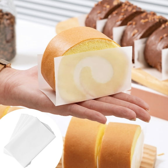 SSZMDLB under $5 Baking Parchment Paper, Cake Roll Divider Sheets, Oil Proof Separation Paper, Dessert Wrapping Sheets, Baking Supplies, Kitchen Cooking Utility, 100PCS