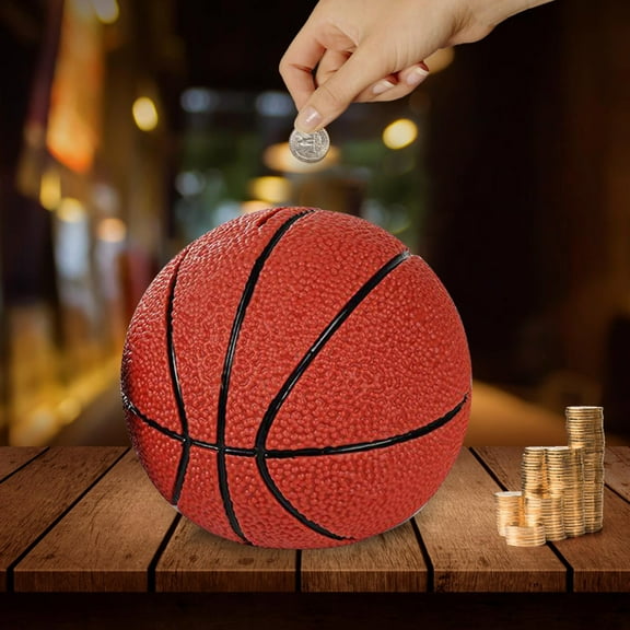 SSZMDLB under $5 Basketball Piggy Bank, Sports Theme Money Bank, Childrens Bank Game, Durable Savings Box, Christmas Birthday Gift for Boys Girls, Home Desk Decor