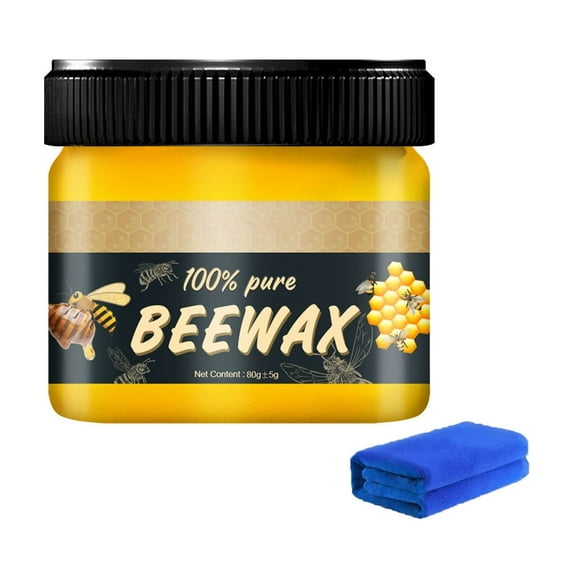 SSZMDLB under $5 Beeswax Polish, Beeswax Furniture Polish, Natural Micromolecular Beeswax for Wood Furniture, Brightening and Polishing Solid Wax, Wood Care Product for Home Maintenance