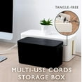 thumbnail image 1 of SSZMDLB under $5 Cable Storage Box, Wire Organizer Management Box, Power Cord Concealer, Neat Cable Solution for Office, Home Entertainment Center, Desk, 1 of 9
