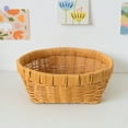 thumbnail image 1 of SSZMDLB under $5 Cane Woven Storage Basket, Natural Wooden Desktop Organizer, Fruit Snack Dry Food Container, Afternoon Tea Tray, Kitchen Living Room Shelf Decoration, 1 of 6