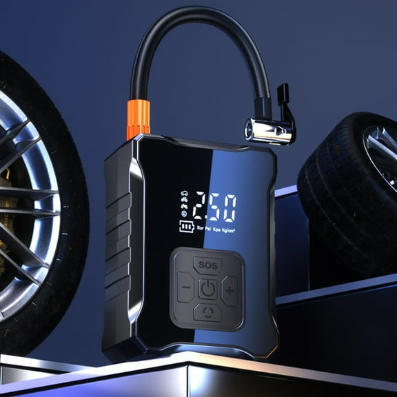 SSZMDLB under $5 Car Air Pump, Portable Inflator Pump, Wireless Tire Inflator for Vehicles, Bicycles, Sports Balls, Emergency Inflation, Digital Pressure Gauge, Auto Maintenance Tool for Garage