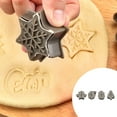 thumbnail image 1 of SSZMDLB under $5 Christmas Cookie Molds Baking Molds Set of 4 Plastic Cookie Cutters Cake Decorating Tools Fondant Cutters Pie Molds for DIY Holiday Baking Kitchen Party Supplies, 1 of 6