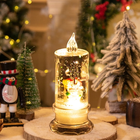 SSZMDLB under $5 Christmas LED Candle Lights, Decorative Crystal Teardrop Candles, Electronic Flameless Candles for Decor, Battery Operated Candles for Table Centerpiece