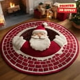 thumbnail image 1 of SSZMDLB under $5 Christmas Rug, Round Xmas Carpet, Non Slip Holiday Mat, Optical Illusion Design, Washable Living Room Rug, Festive Bedroom Kitchen Decor, 1 of 9