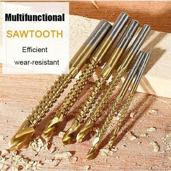 SSZMDLB under $5 Cobalt Drill Bits, Cobalt Drill Bit Set, Saw Drill Bit for Woodworking, Metal, Plastic, Serrated Drill Bits for DIY, Home Repair, Construction, High Speed Steel Bits