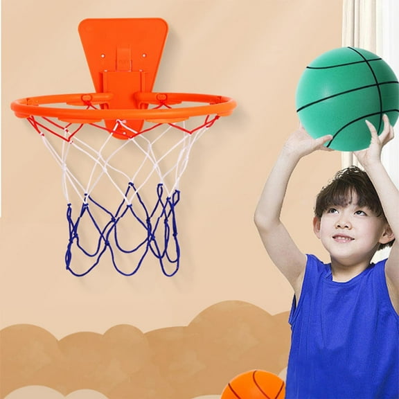 SSZMDLB under $5 Collapsible Basketball Hoop, Indoor Sports Equipment, Wall Mounted Basketball, Silent Play System, Home Gym Accessories, Children Activity Toy