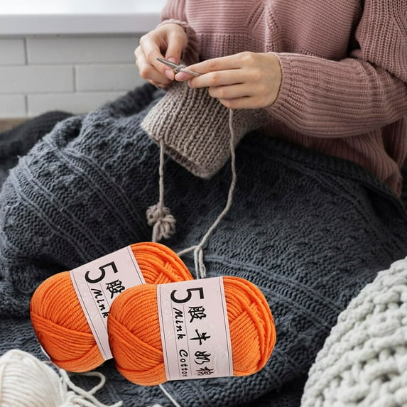 SSZMDLB under $5 Crochet Yarn, Yarn, 5 Strands Milk Cotton Crochet Thread for DIY Knitting, Baby Sweater, Doll, Scarf, Hat, Soft and Bright Color, Suitable for Beginners and Experienced Crafters
