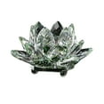 thumbnail image 1 of SSZMDLB under $5 Crystal Candle Holder, Crystal Candle Holder, Glass Tea Light Lamp, Buddhist Meditation Candle Stand, Lotus Flower Design Religious Offering Light, 1 of 1