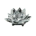thumbnail image 1 of SSZMDLB under $5 Crystal Candle Holder, Crystal Candle Holder, Glass Tea Light Lamp, Buddhist Meditation Candle Stand, Lotus Flower Design Religious Offering Light, 1 of 1
