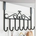 thumbnail image 1 of SSZMDLB under $5 Over Door Hooks, No Drill Coat Hanger Rack, Thickened Mounted Shelf for Hanging Clothes Hats Bags Towels in Bedroom Closet Entryway Bathroom Dorm Apartment, 1 of 6