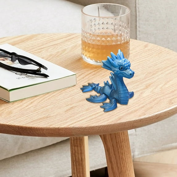 SSZMDLB under $5 Dragon Ornament, Mini Sea Dragon Decor, 3D Printed Table Decorations, Home Desk Ornaments, Sea Creature Figures, Sea Theme Decor, Small Tabletop Statues