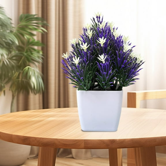 SSZMDLB under $5 Fake Flowers Simulation Plants Potted Decor for Indoor Home Table Desk Shelf Living Room Office Wedding Party Centerpiece Decoration Gift Housewarming