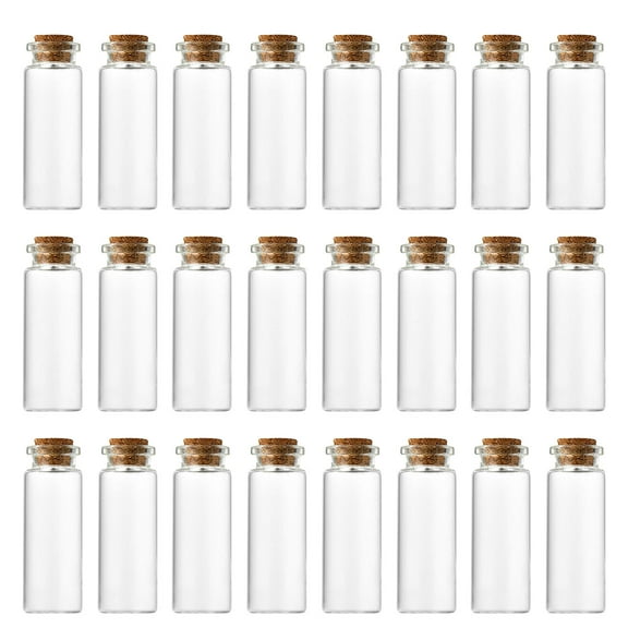 SSZMDLB under $5 Glass Bottles, Mini Cork Stoppers Vials, Small Message Bottles for Wedding Favors, Decorative Glass Jars for Crafts, 10ml Bottles for Party Decorations