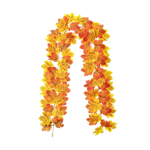 SSZMDLB under $5 Halloween Maple Leaf Vines, Simulation Artificial Fake Leaves for Festival Decor, Realistic Foliage for Party, Wedding, Seasonal Decor