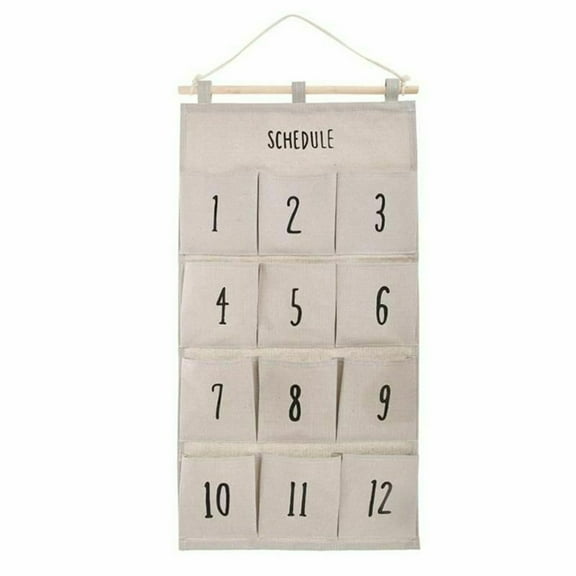 SSZMDLB under $5 Hanging Storage Organizer, Wall Door Mount Multi Pocket Pouch, Fabric Shelf Alternative with Multiple Compartments, Space Saving Solution for Bedroom Bathroom Kitchen