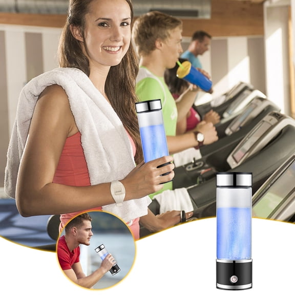 SSZMDLB under $5 Hydrogen Water Bottle, Hydrogen Water Cup Health Cup, Hydrogen-Producing Electrolytic Water Cup 350ml, Portable, Rechargeable, for Wellness, Gym, Office, Travel, Hydration, Gift