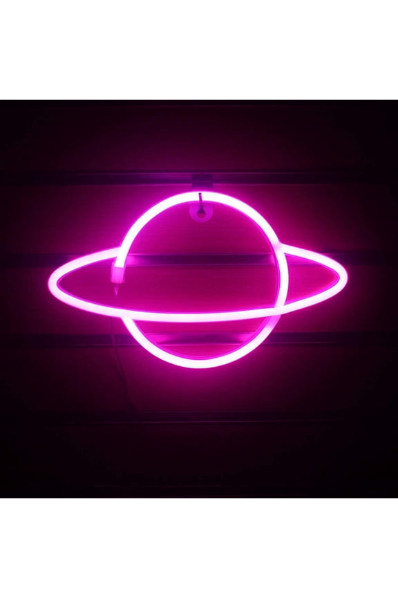 under $5 LED Neon Light, LED Neon Light, Universe Shape Neon Decor, Planet Night Light for Bedroom, USB Neon Light for Wall, Decorative Neon Sign for Room, Colorful Neon Lamp for Party