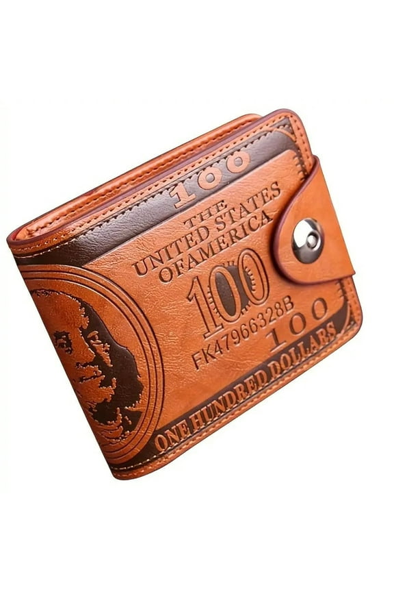 under $5 Men's Wallet, Money Clip Bifold Design, Multi Card Holder with Zipper Compartment, RFID Protection, Compact, Slim, Leather Look, Gift for Men, Business, Everyday Carry