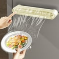 thumbnail image 1 of SSZMDLB under $5 Plastic Wrap Dispenser, Aluminum Foil Cutter, Refillable Food Wrap Organizer with Built-in Cutter for Kitchen Countertop Refrigerator Storage, 1 of 8
