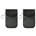 thumbnail image 1 of SSZMDLB under $5 RFID Signal Blocking Bag, Key Fob Protector Case, Anti Theft Pouch for Car Remote, Credit Cards, ID, Two Pack, Carbon Fiber, Hook, Signal Isolation, Security, 1 of 6