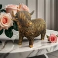 thumbnail image 1 of SSZMDLB under $5 Resin Cow Ornament, Garden Cow Ornament, Highland Cattle Home Decor Statue, Resin Animal Figure for Dining Table Foyer Display, Office Desk Decorative Piece, 1 of 3