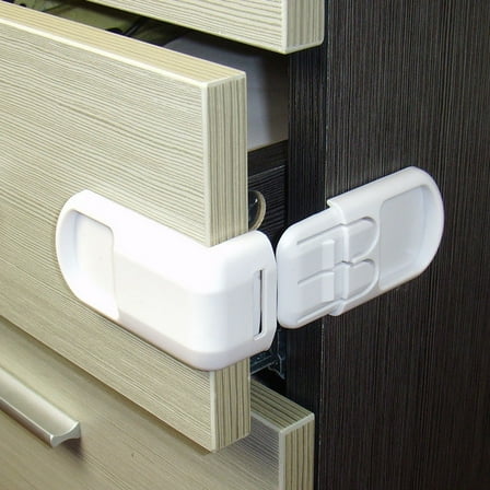 SSZMDLB under $5 Safety Lock, Child Proofing Cabinet Drawer Latches, Pet Proof Door Fridge Lock for Home, Kitchen, Bathroom, Nursery, Office, Security, Prevention Solution