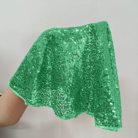 SSZMDLB under $5 Sequin Tablecloth with Mesh Backing, Round Glitter Party Cover for Wedding Birthday, Christmas Dessert Table Decor, Cake Decor Tablecloth, Luxury Shiny 60cm Diameter