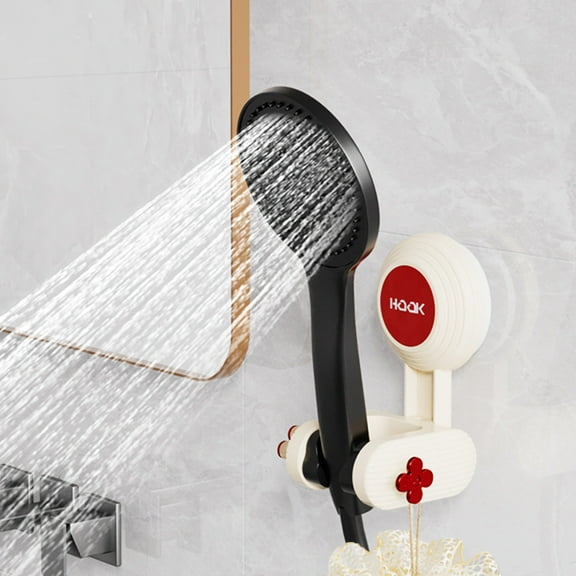 SSZMDLB under $5 Shower Holder, Suction Cup Shower Head Holder, Adjustable Wall Mount Shower Caddy, No Drill Bathroom Organizer, Strong Adhesive Handheld Shower Wand Bracket, for Tile Glass Wall