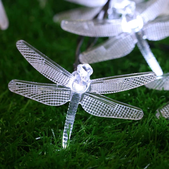 SSZMDLB under $5 Solar LED Lights, Outdoor Garden String Lights, Dragonfly Solar Powered Lamps, Waterproof Decorative String for Yard, Patio, Balcony, Tree, Fence, Pathway, Evening