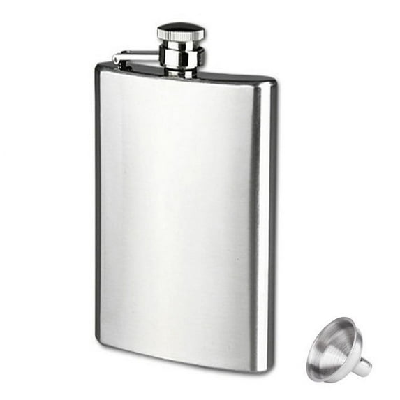 SSZMDLB under $5 Stainless Steel Flask, Stainless Steel Hip Flask, 10oz Pocket Liquor Container, Whiskey Portable Flask, Screw Cap with Funnel Included, Travel Outdoor Drinking Accessory
