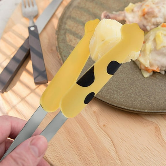 SSZMDLB under $5 Stainless Steel Food Tongs, Kitchen Tongs, Stainless Steel Cat Claw BBQ Clip for Cooking, Food Turner and Server for Grilling, Heat Resistant Tongs for Meat Vegetables