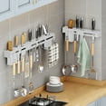 thumbnail image 1 of SSZMDLB under $5 Stainless Steel Knife Holder, Multifunctional Wall Mounted Tool Rack, No Drill Kitchen Utensil Organizer, Cutlery Storage Stand for Counter, 1 of 9