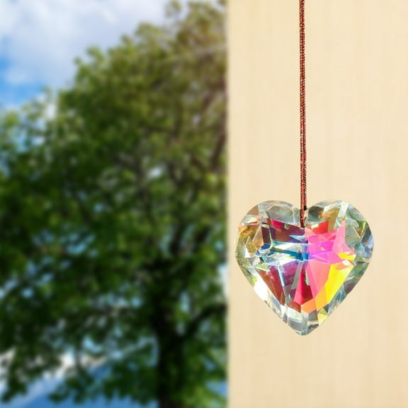 SSZMDLB under $5 Sun Catchers with Crystals, Hanging Crystal Prisms for Window, Colored Glass Pendant for Light Reflection, Christmas Tree Decoration for Home, Decorative Ornament for Office
