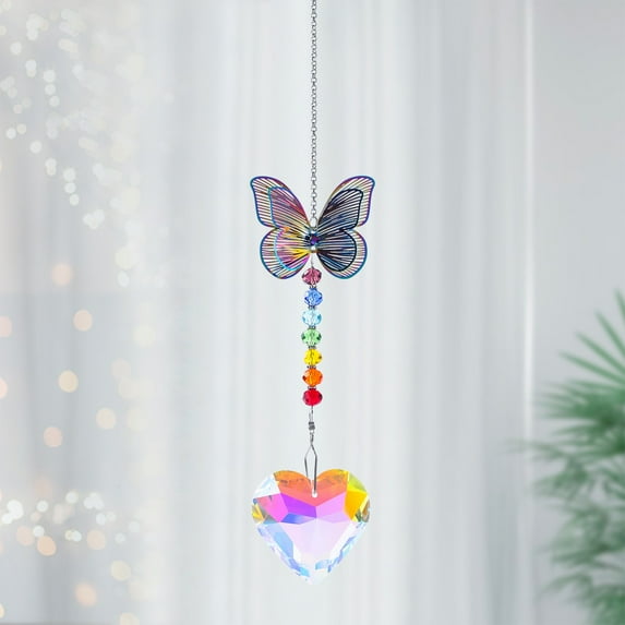 SSZMDLB under $5 Suncatcher Crystal Hanging, Butterfly Angel Ornament, Garden Home Decor Pendant, Colorful Reflective Decor, For Window Garden, Living Room Patio