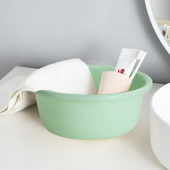 SSZMDLB under $5 Thickened Washbasin, Square Laundry Tub, Multi Use Plastic Bin for Feet Soaking, Vegetable Rinsing, Dormitory, and Household Cleaning Tasks
