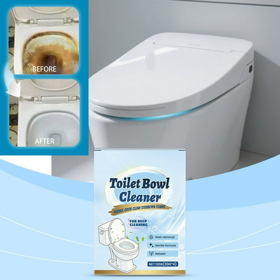 SSZMDLB under $5 Toilet Cleaner, Toilet Bowl Cleaner Powder, Descaling Formula for Stains Lime Scale, Self Activating Pour In, Cleans Standard and Squat Toilets, Fresh Scent, Easy Use