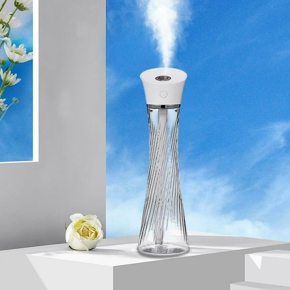 SSZMDLB under $5 Tower Humidifier, Tower Type USB Humidifier, Desktop Portable Hydration Device, Slim Waist Mist Moisturizer, Quiet Operation Night Light, Nano Atomization, Dry Air Relief