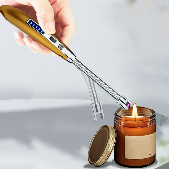 SSZMDLB under $5 USB Lighter, USB Lighter, Rechargeable Windproof Candle Lighter, Plasma Arc Lighter with Flexible Neck for Camping and Grilling, Flameless Fire Starter